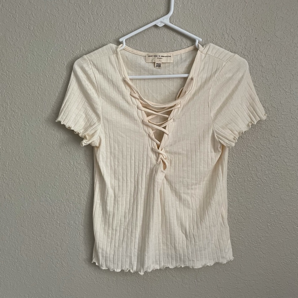 Urban Outfitters Cream Top—Size L